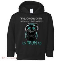 Creepy Cat Funny The Chains On My Mood Swing Just Snapped Toddler Hoodie thumb 0