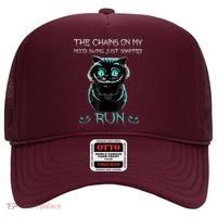 Creepy Cat Funny The Chains On My Mood Swing Just Snapped Hat thumb 0