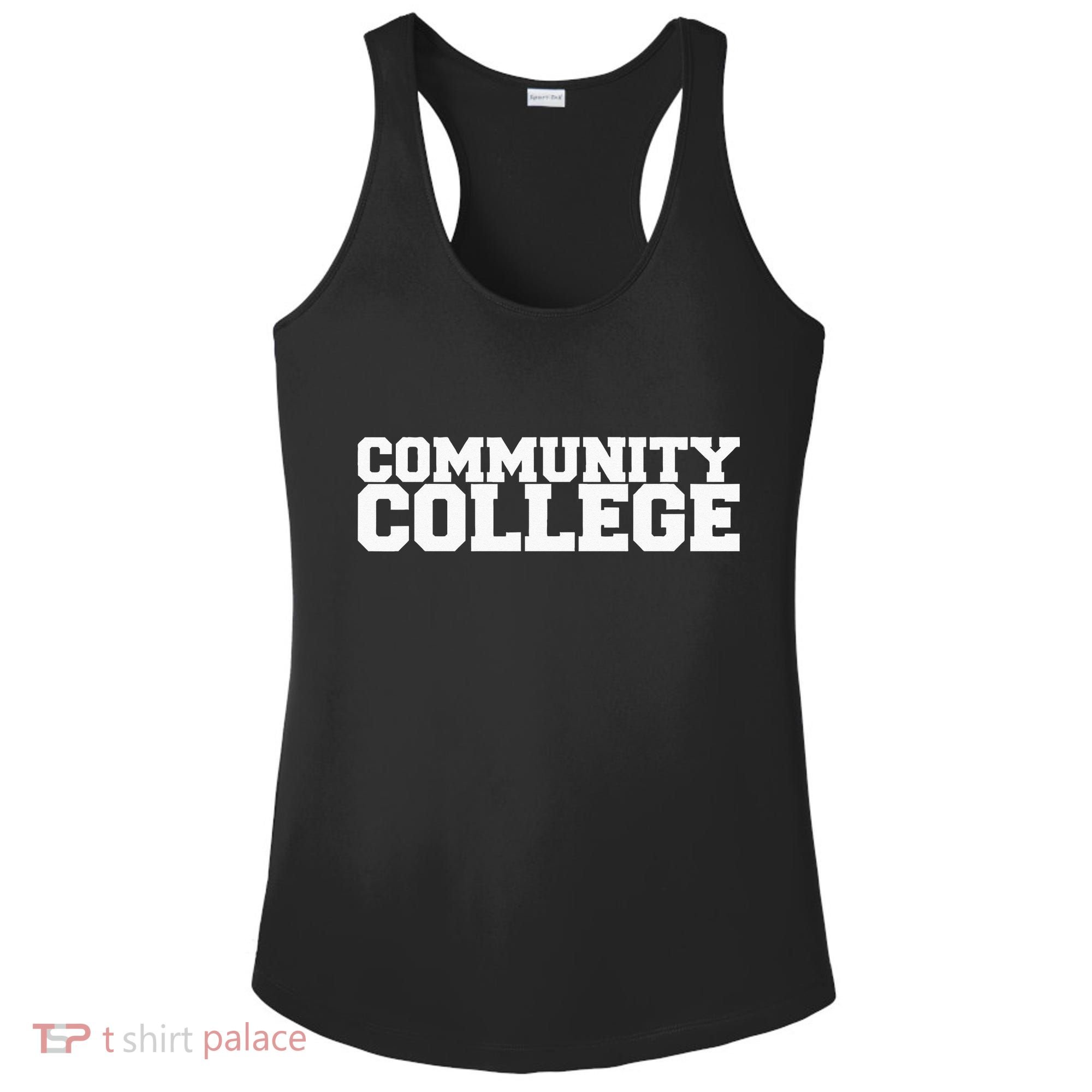 Community College Funny Fraternity College Rush Party Greek Ladies PosiCharge Competitor Racerback Tank