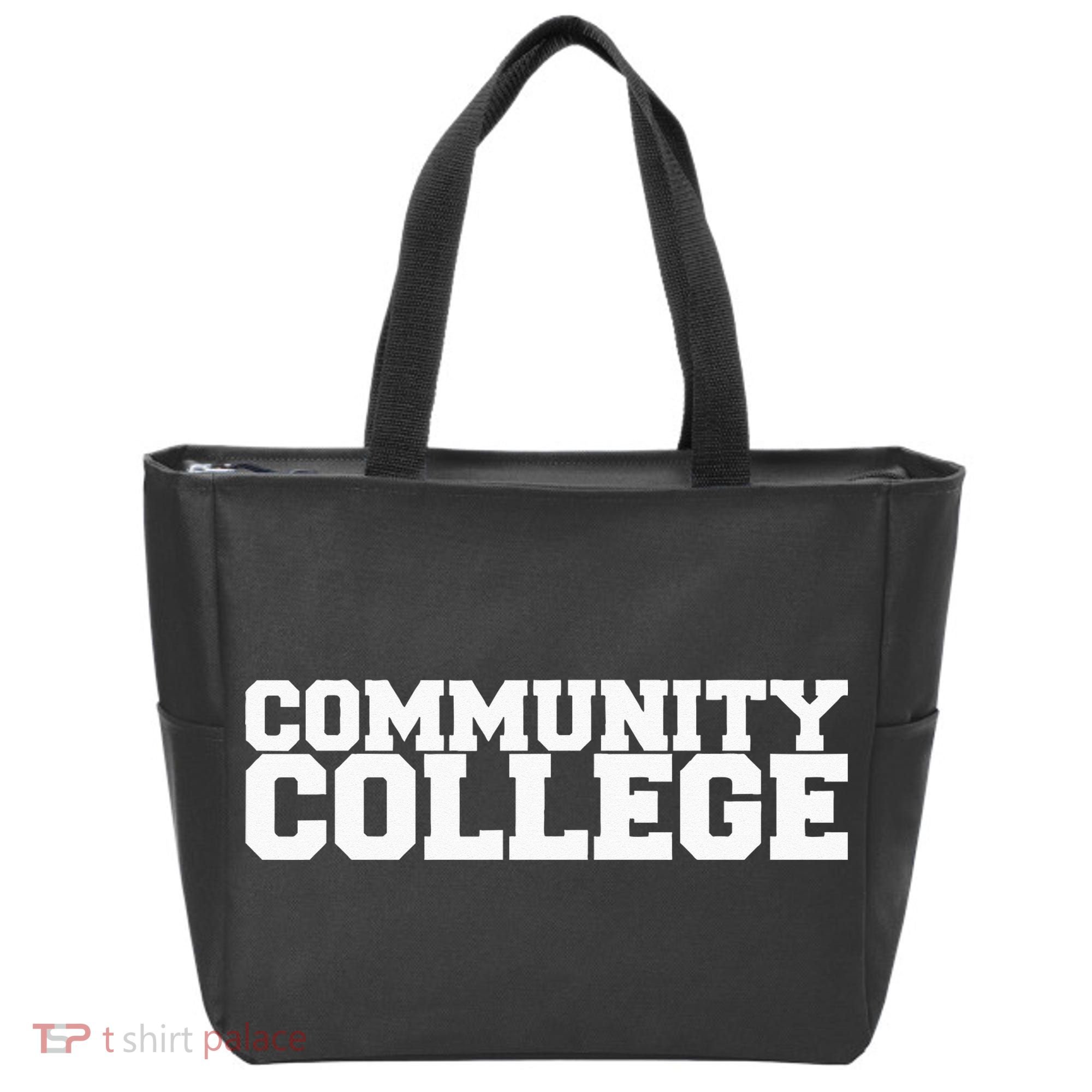 Community College Funny Fraternity College Rush Party Greek Tote Bag