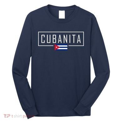 Cubanita Cuban Flag Logo Long Sleeve Shirt