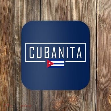 Cubanita Cuban Flag Logo Coaster