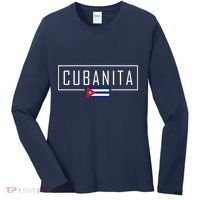 Cubanita Cuban Flag Logo Women's Long Sleeve Shirt thumb 0