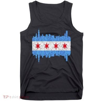 Chicago City Flag Vintage Tank Top