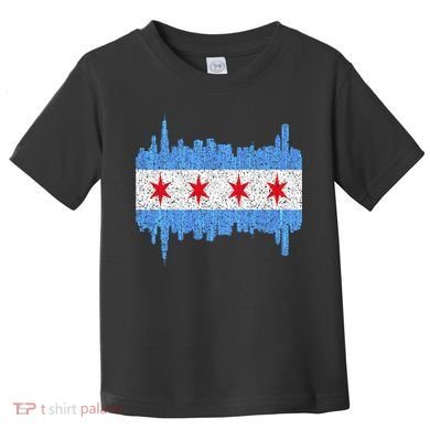 Chicago City Flag Vintage Toddler T-Shirt