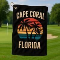 Cape Coral Florida Vacation Souvenirs  Golf Towel thumb 1