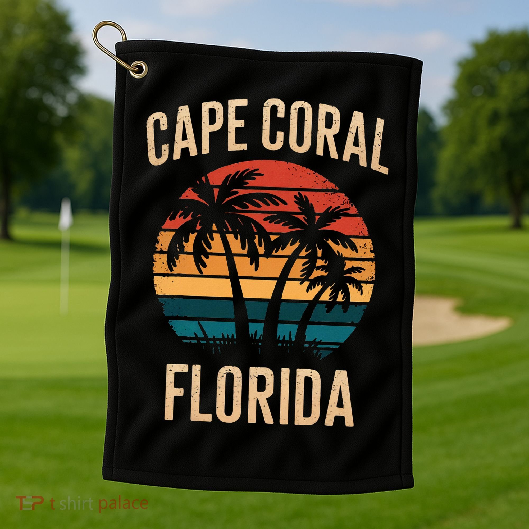 Cape Coral Florida Vacation Souvenirs  Golf Towel