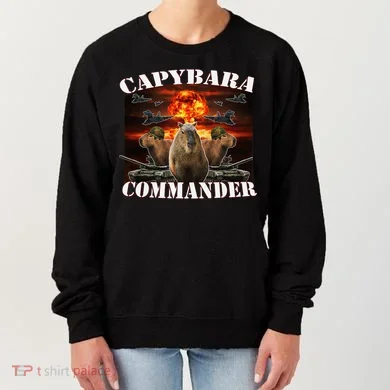 Capybara Commander Funny Capybara Warrior Women's Sweatshirt