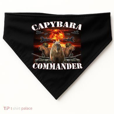 Capybara Commander Funny Capybara Warrior USA-Made Doggie Bandana