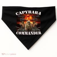 Capybara Commander Funny Capybara Warrior USA-Made Doggie Bandana thumb 0
