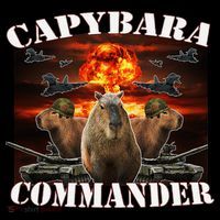 Capybara Commander Funny Capybara Warrior Apron thumb 3