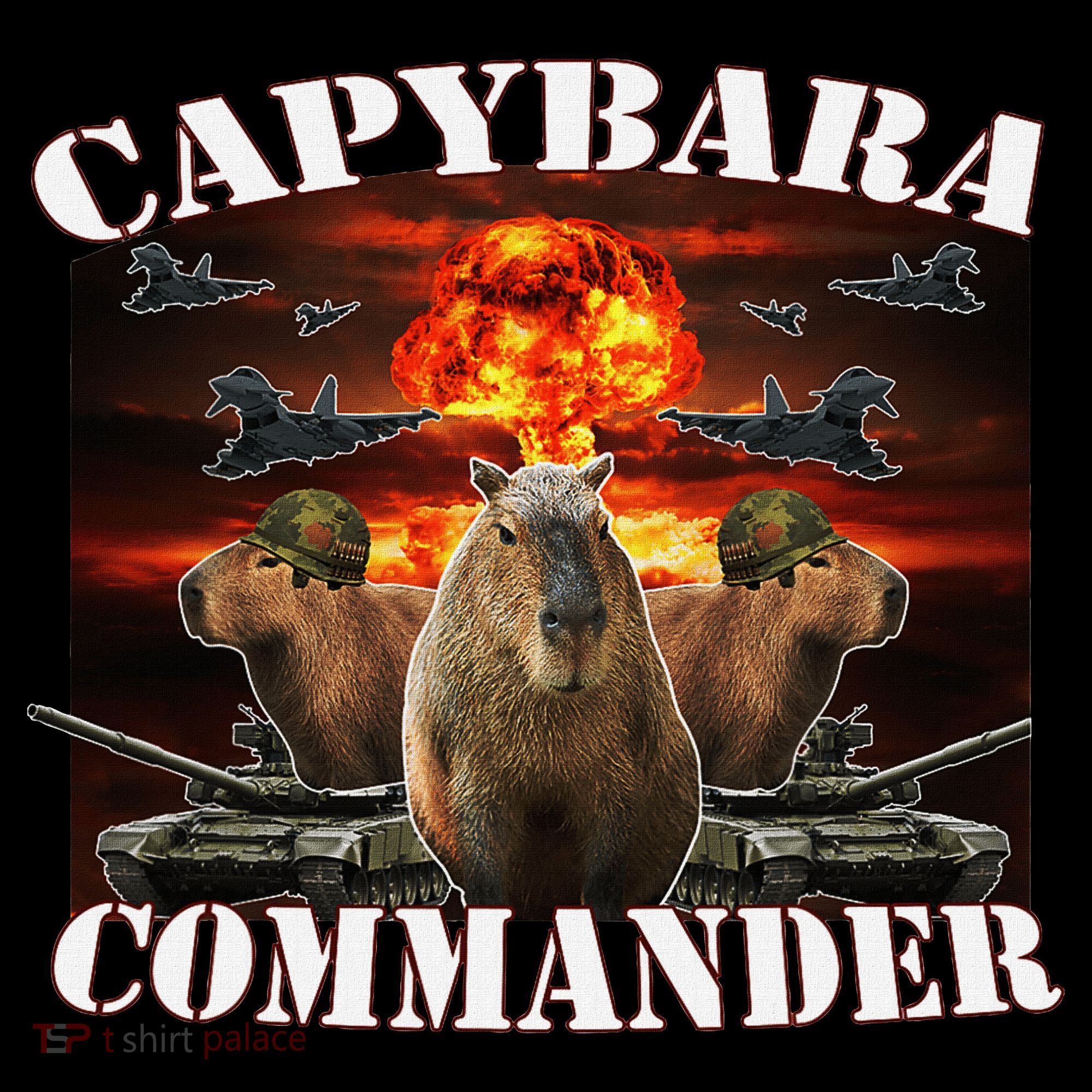 Capybara Commander Funny Capybara Warrior Backpack