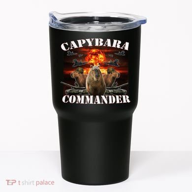 Capybara Commander Funny Capybara Warrior Tumbler
