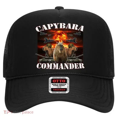 Capybara Commander Funny Capybara Warrior Hat