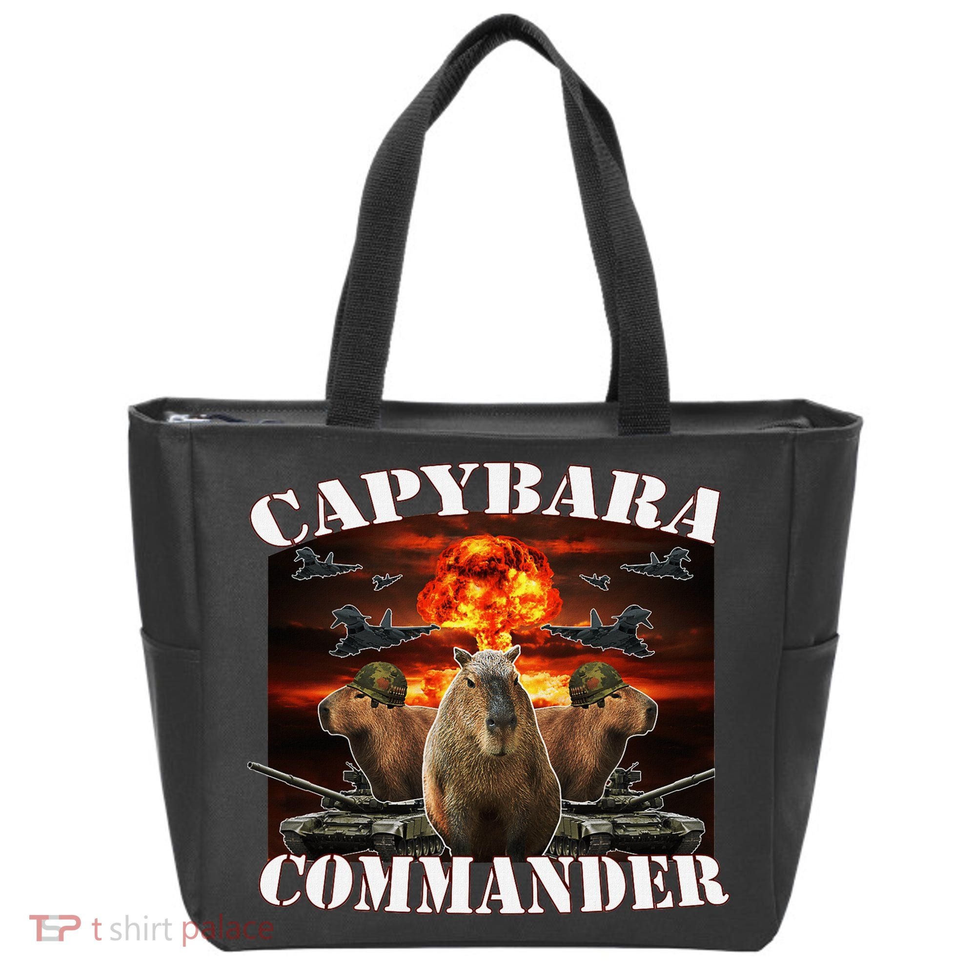 Capybara Commander Funny Capybara Warrior Tote Bag