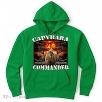 Capybara Commander Funny Capybara Warrior Hoodie thumb 0
