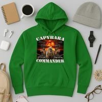 Capybara Commander Funny Capybara Warrior Hoodie thumb 3