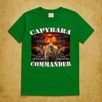 Capybara Commander Funny Capybara Warrior T-Shirt thumb 5