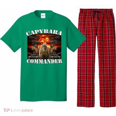 Capybara Commander Funny Capybara Warrior Pajama Set