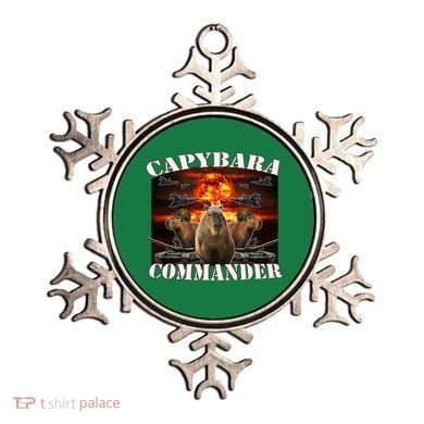 Capybara Commander Funny Capybara Warrior Ornament