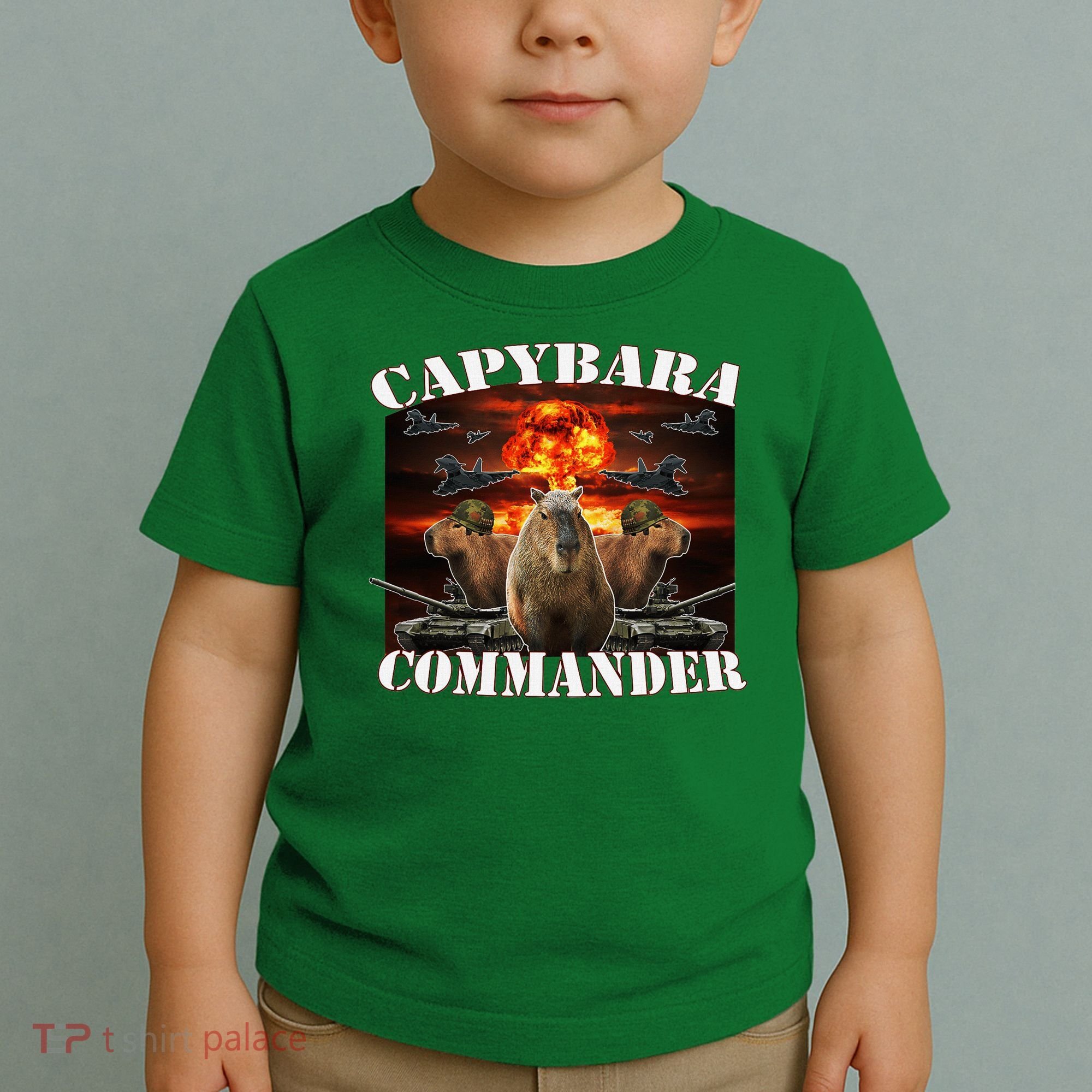 Capybara Commander Funny Capybara Warrior Toddler T-Shirt
