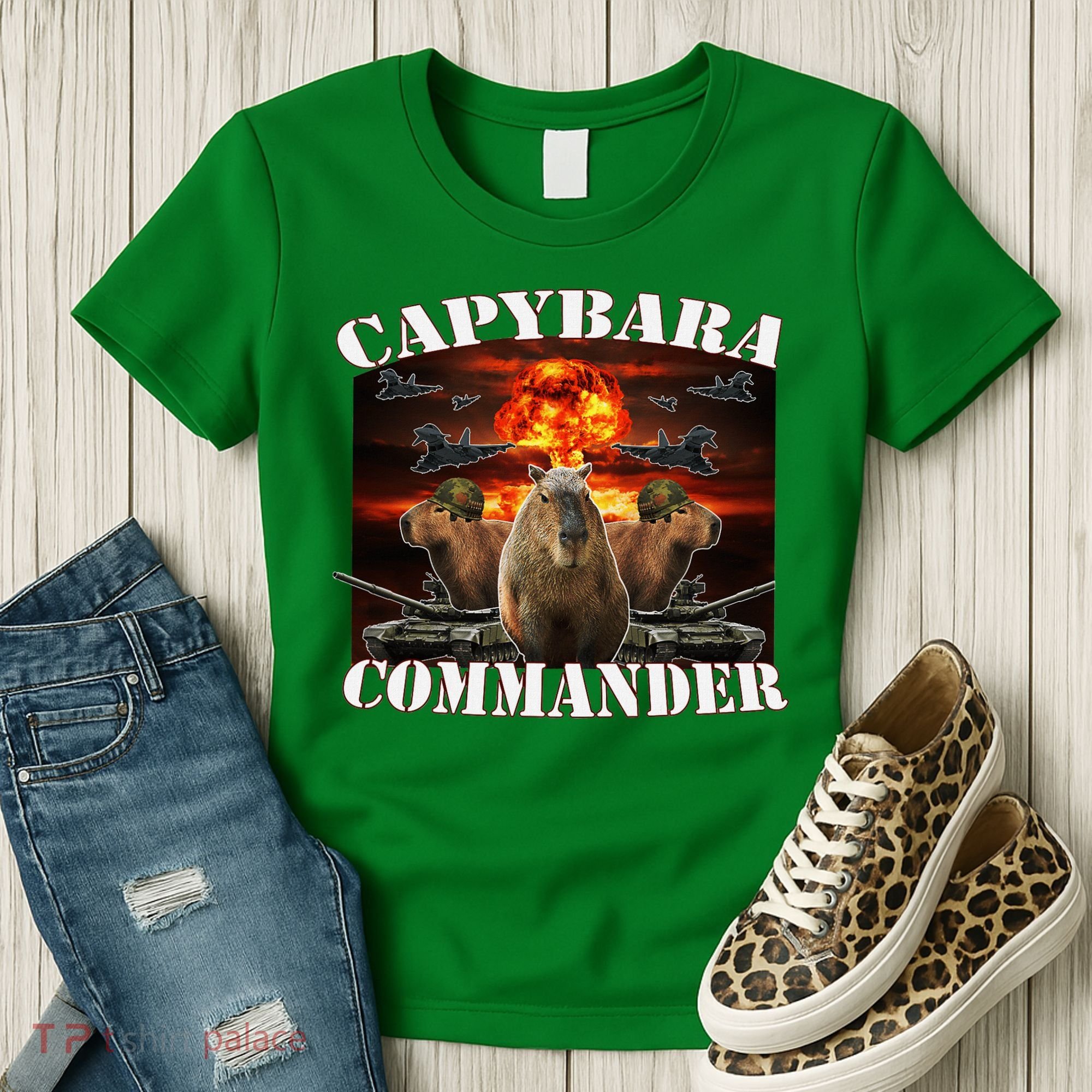 Capybara Commander Funny Capybara Warrior Women's T-Shirt