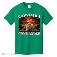 Capybara Commander Funny Capybara Warrior Kids T-Shirt thumb 0