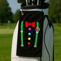 Clown Costume Funny Circus Halloween Costumes Golf Towel thumb 2
