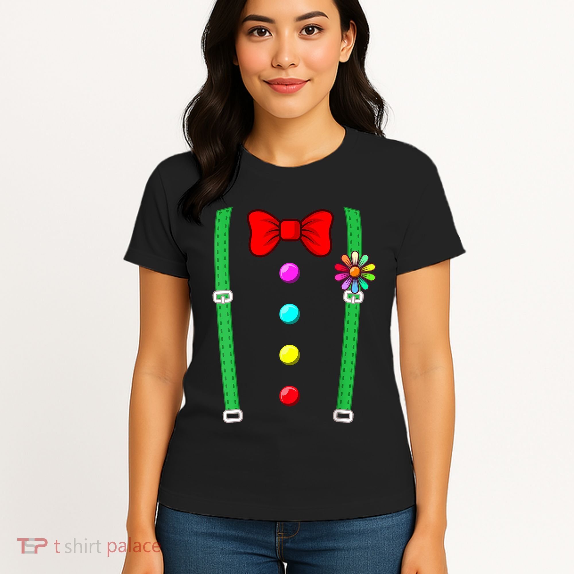 Clown Costume Funny Circus Halloween Costumes Women's T-Shirt