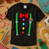 Clown Costume Funny Circus Halloween Costumes Kids T-Shirt thumb 3