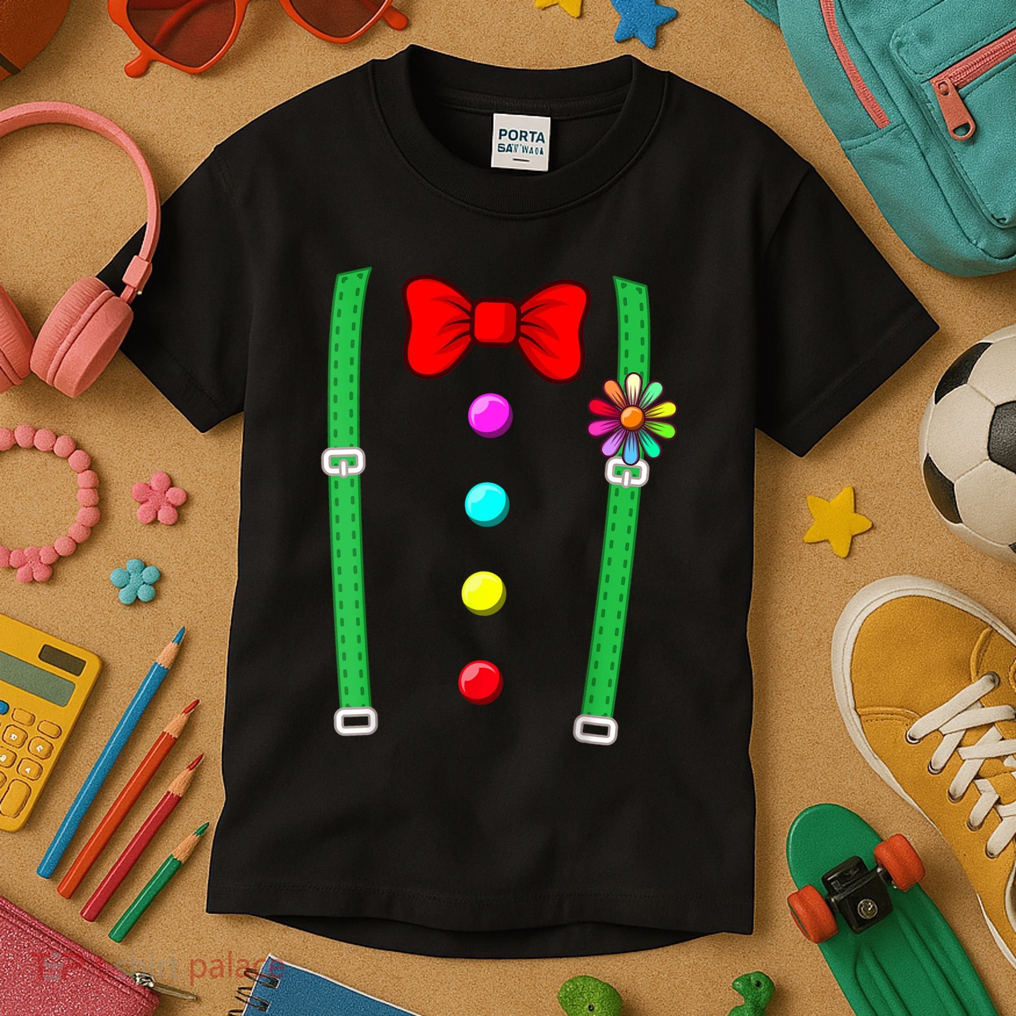 Clown Costume Funny Circus Halloween Costumes Kids T-Shirt