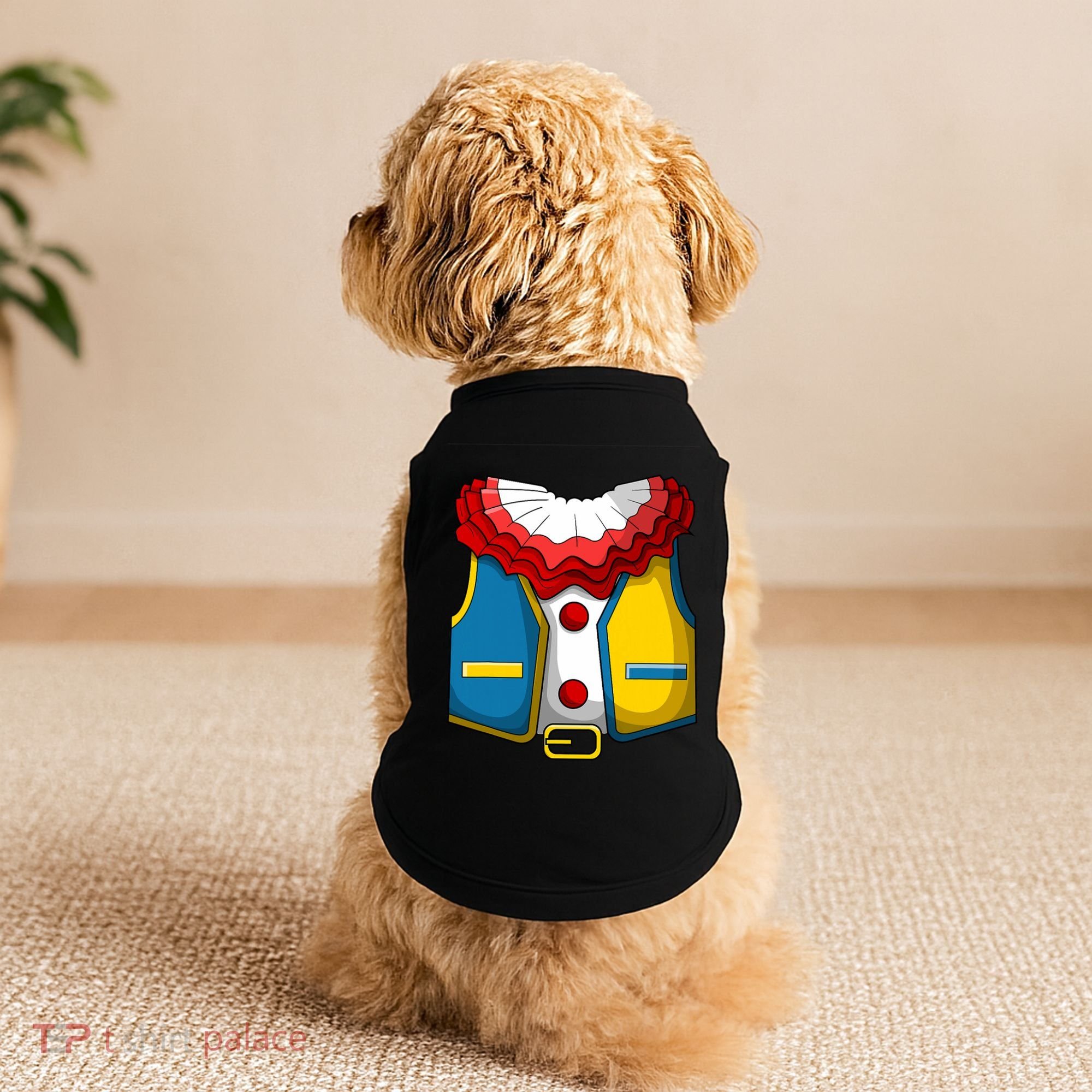 Clown Costume Funny Circus Play Halloween Doggie Tank