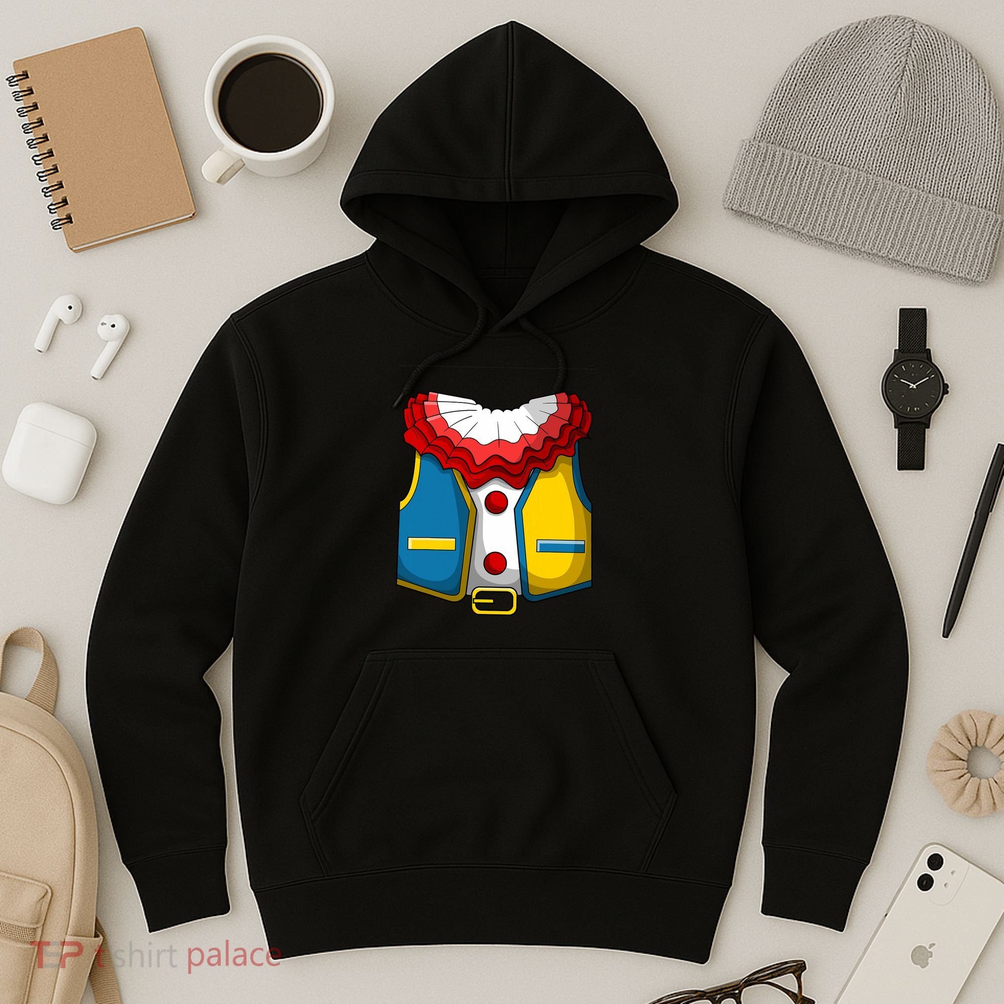Clown Costume Funny Circus Play Halloween Hoodie