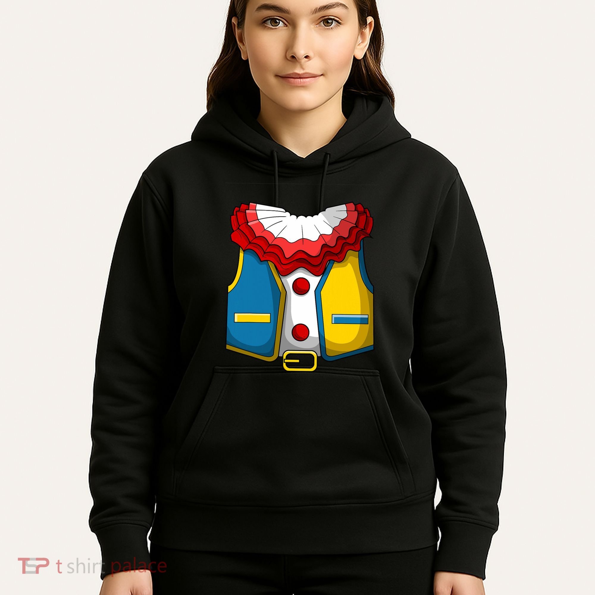 Clown Costume Funny Circus Play Halloween Hoodie