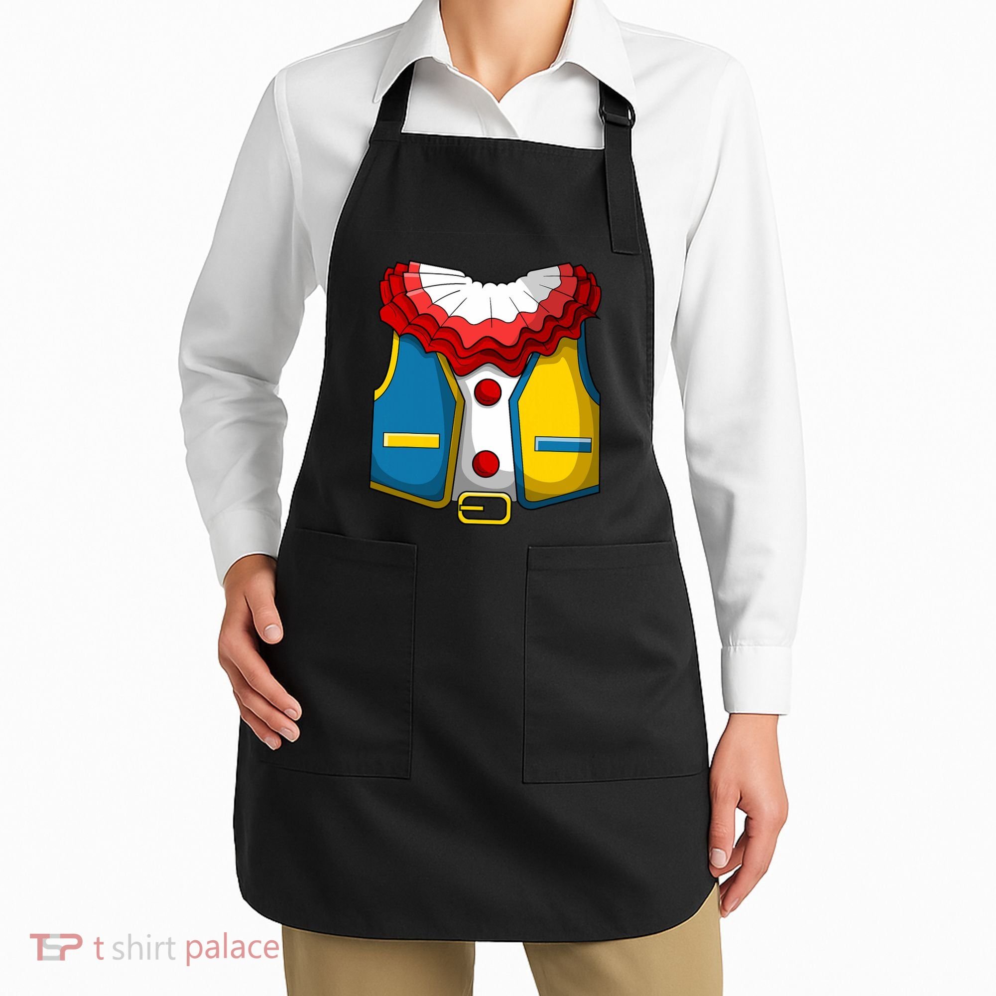 Clown Costume Funny Circus Play Halloween Apron