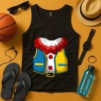 Clown Costume Funny Circus Play Halloween Tank Top thumb 4