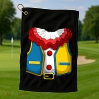 Clown Costume Funny Circus Play Halloween Golf Towel thumb 1