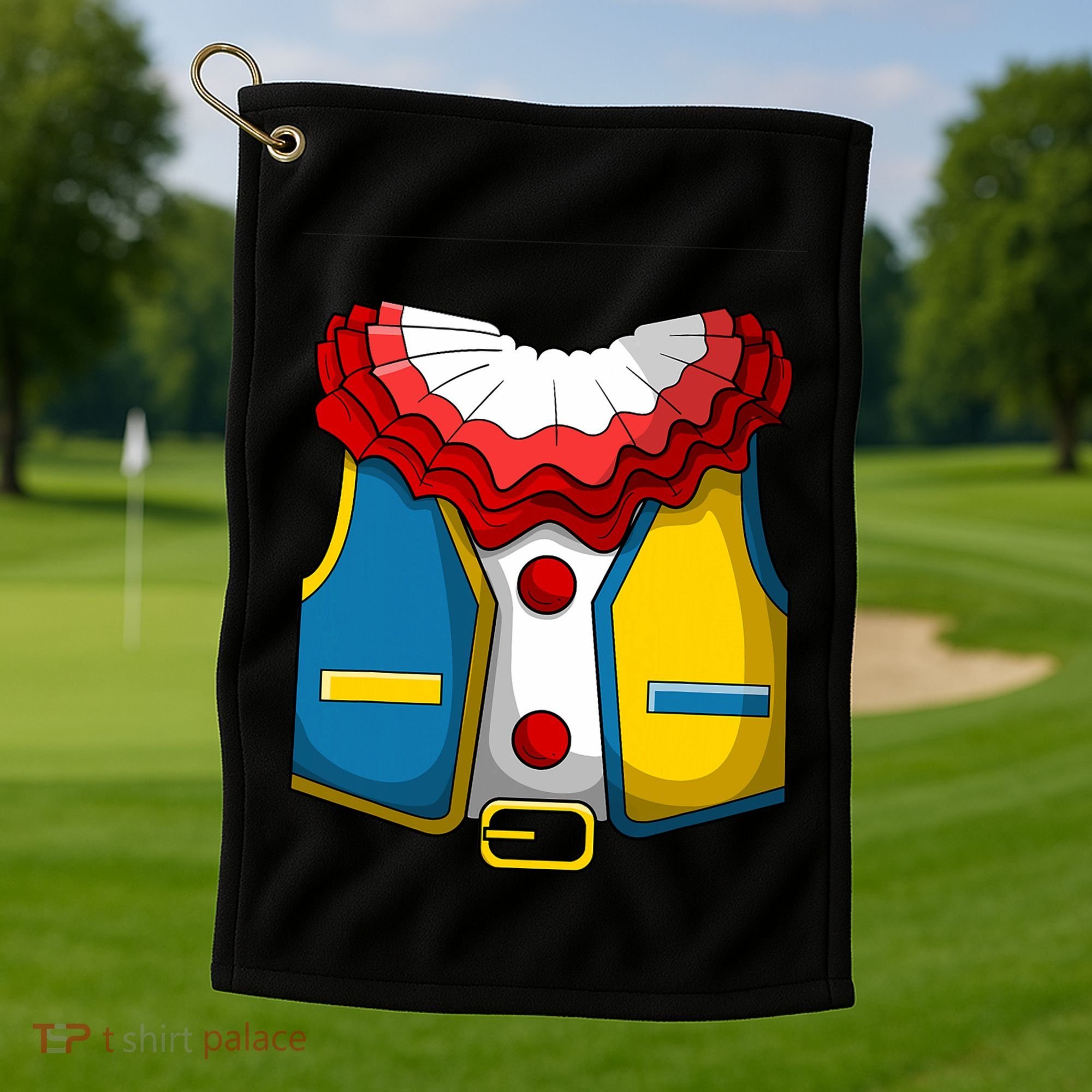 Clown Costume Funny Circus Play Halloween Golf Towel