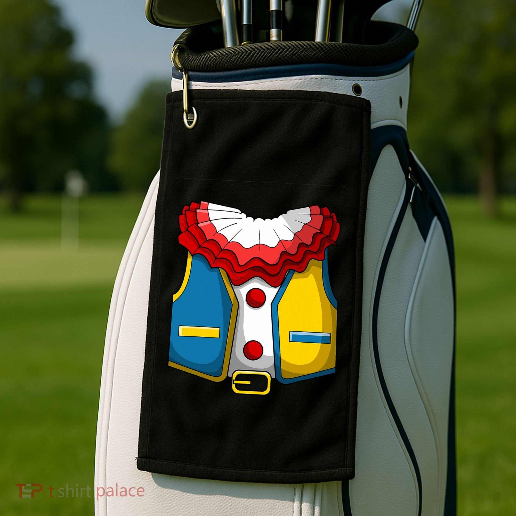 Clown Costume Funny Circus Play Halloween Golf Towel