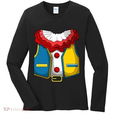 Clown Costume Funny Circus Play Halloween Women's Long Sleeve Shirt