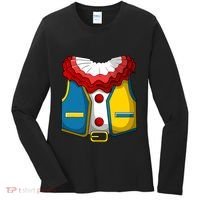 Clown Costume Funny Circus Play Halloween Women's Long Sleeve Shirt thumb 0