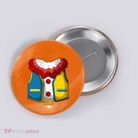 Clown Costume Funny Circus Play Halloween Button thumb 0