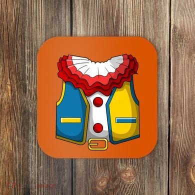 Clown Costume Funny Circus Play Halloween Coaster