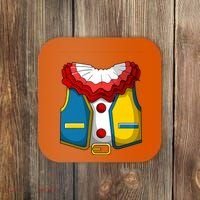 Clown Costume Funny Circus Play Halloween Coaster thumb 0