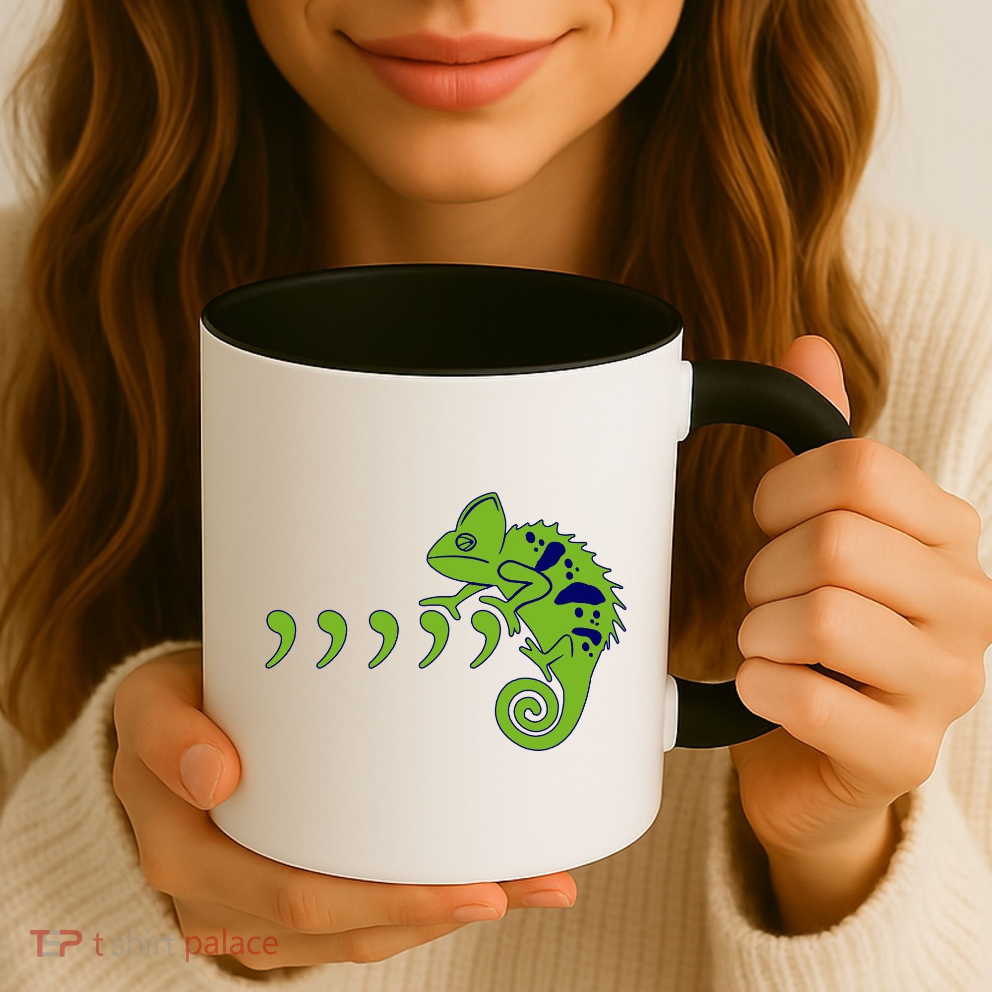 COMMA CHAMELEON FUNNY SONG PARODY MEME Coffee Mug