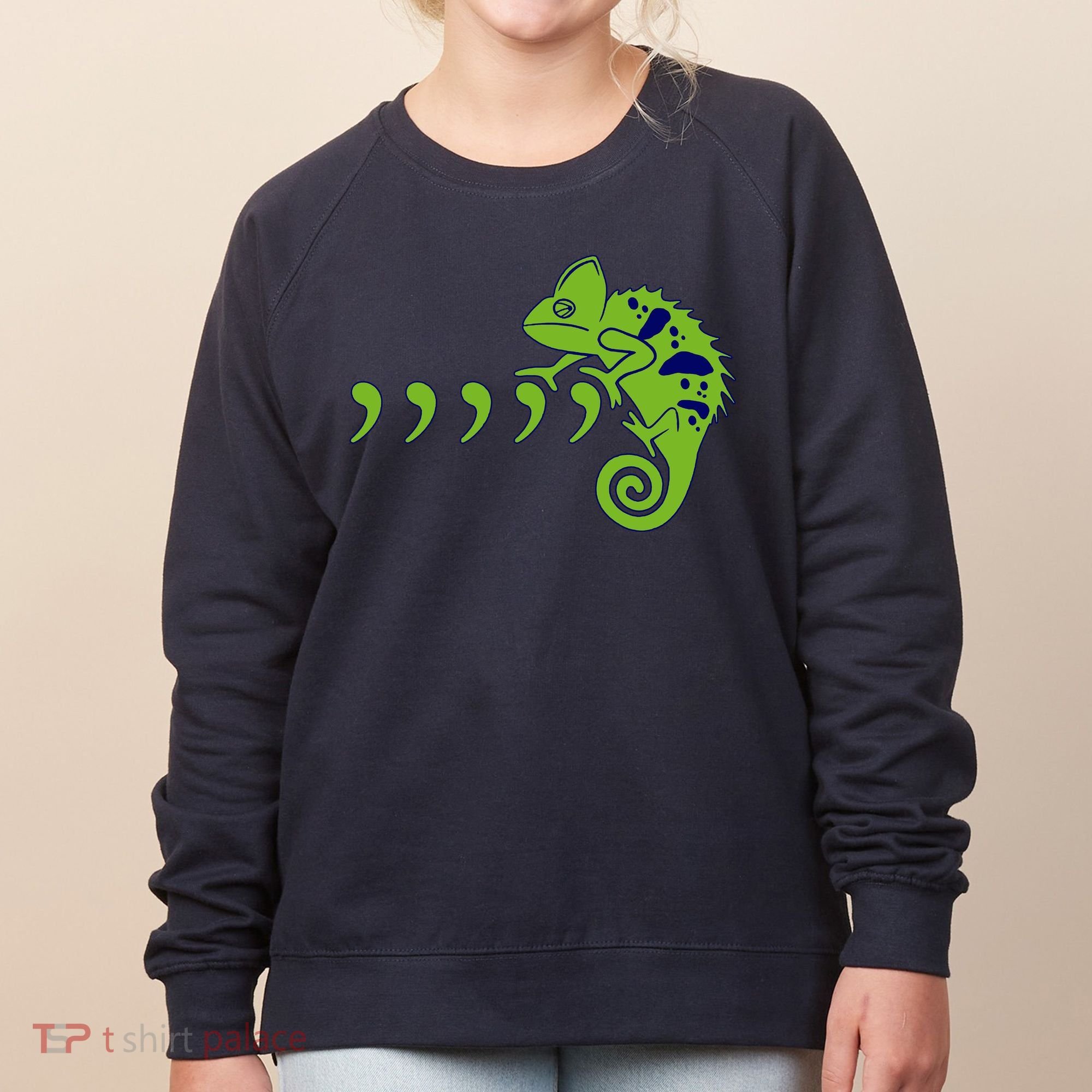 COMMA CHAMELEON FUNNY SONG PARODY MEME Women's Sweatshirt
