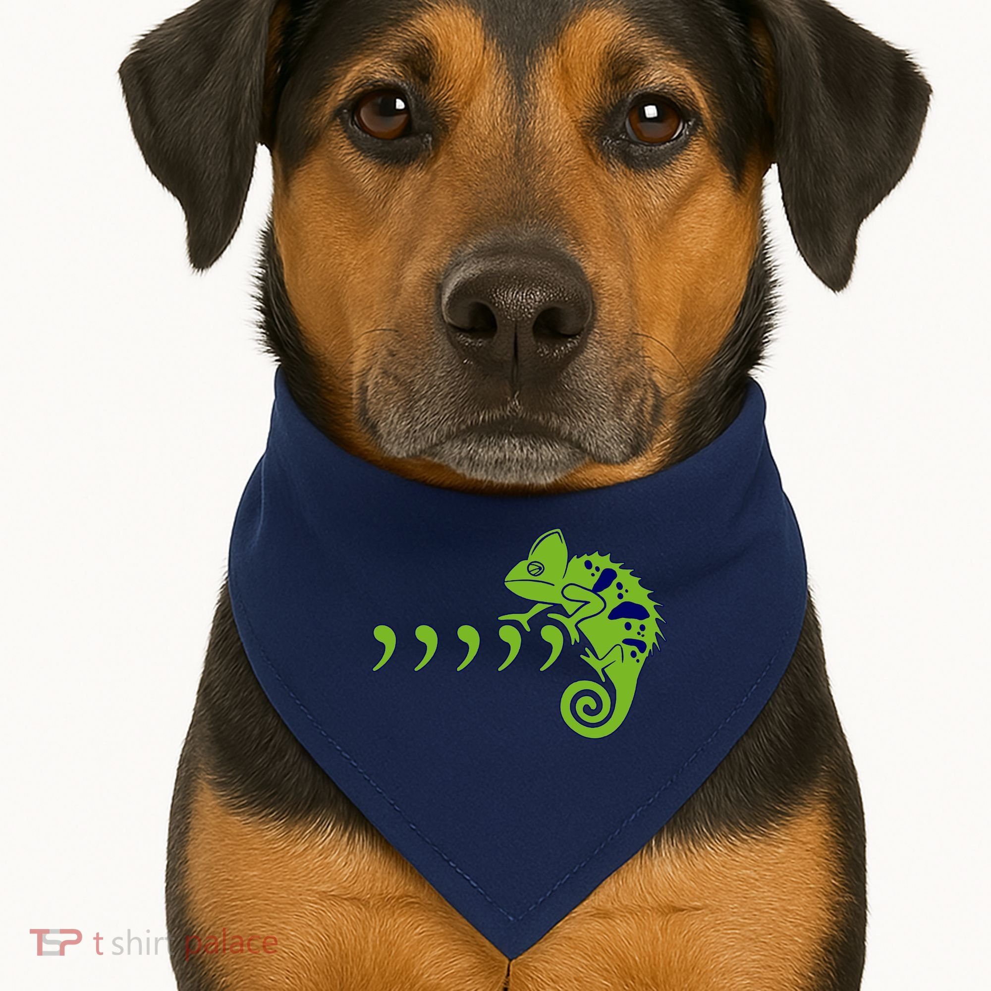 COMMA CHAMELEON FUNNY SONG PARODY MEME USA-Made Doggie Bandana