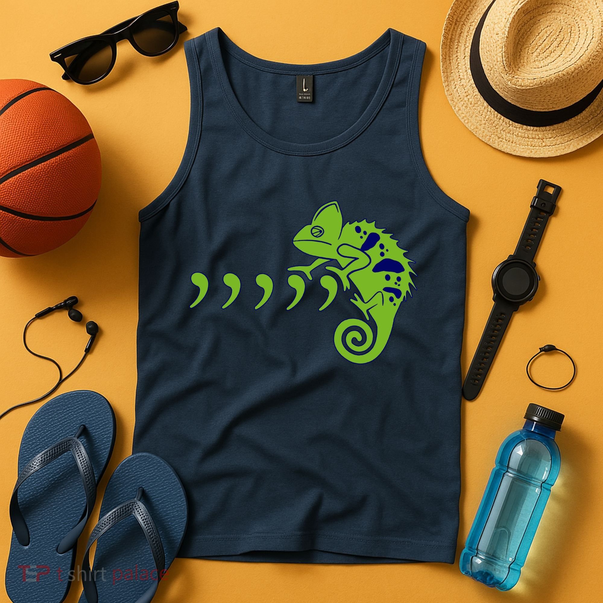COMMA CHAMELEON FUNNY SONG PARODY MEME Tank Top