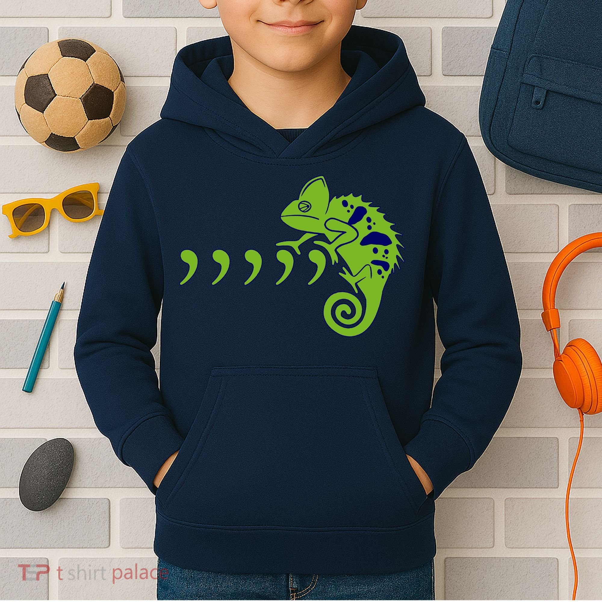 COMMA CHAMELEON FUNNY SONG PARODY MEME Kids Hoodie