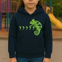 COMMA CHAMELEON FUNNY SONG PARODY MEME Kids Hoodie thumb 3